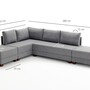 Sofa bed Chaise lounge Left Grey 6