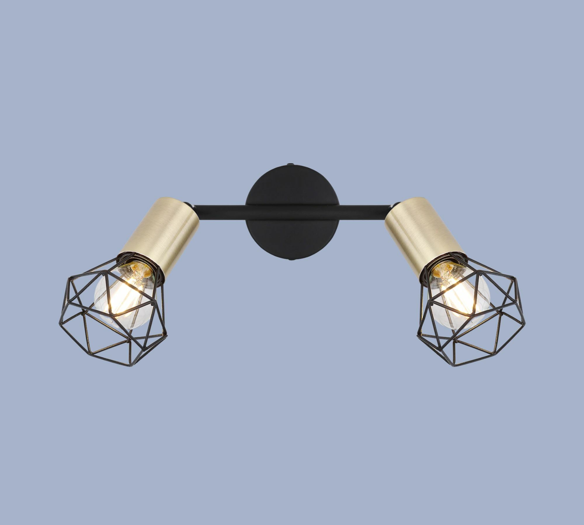 2-flame ceiling light metal black 1