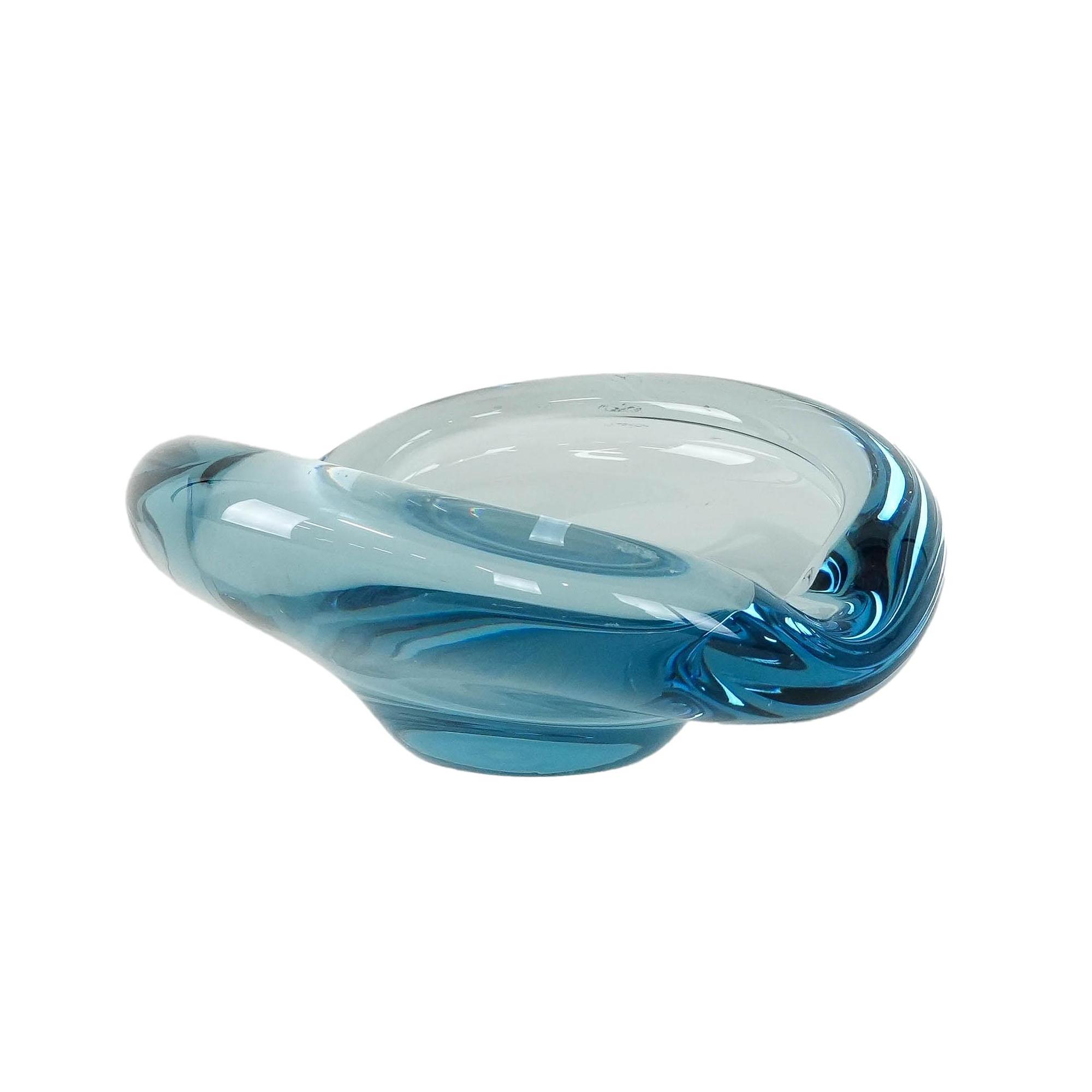 Glasschale Blau 1960er 0