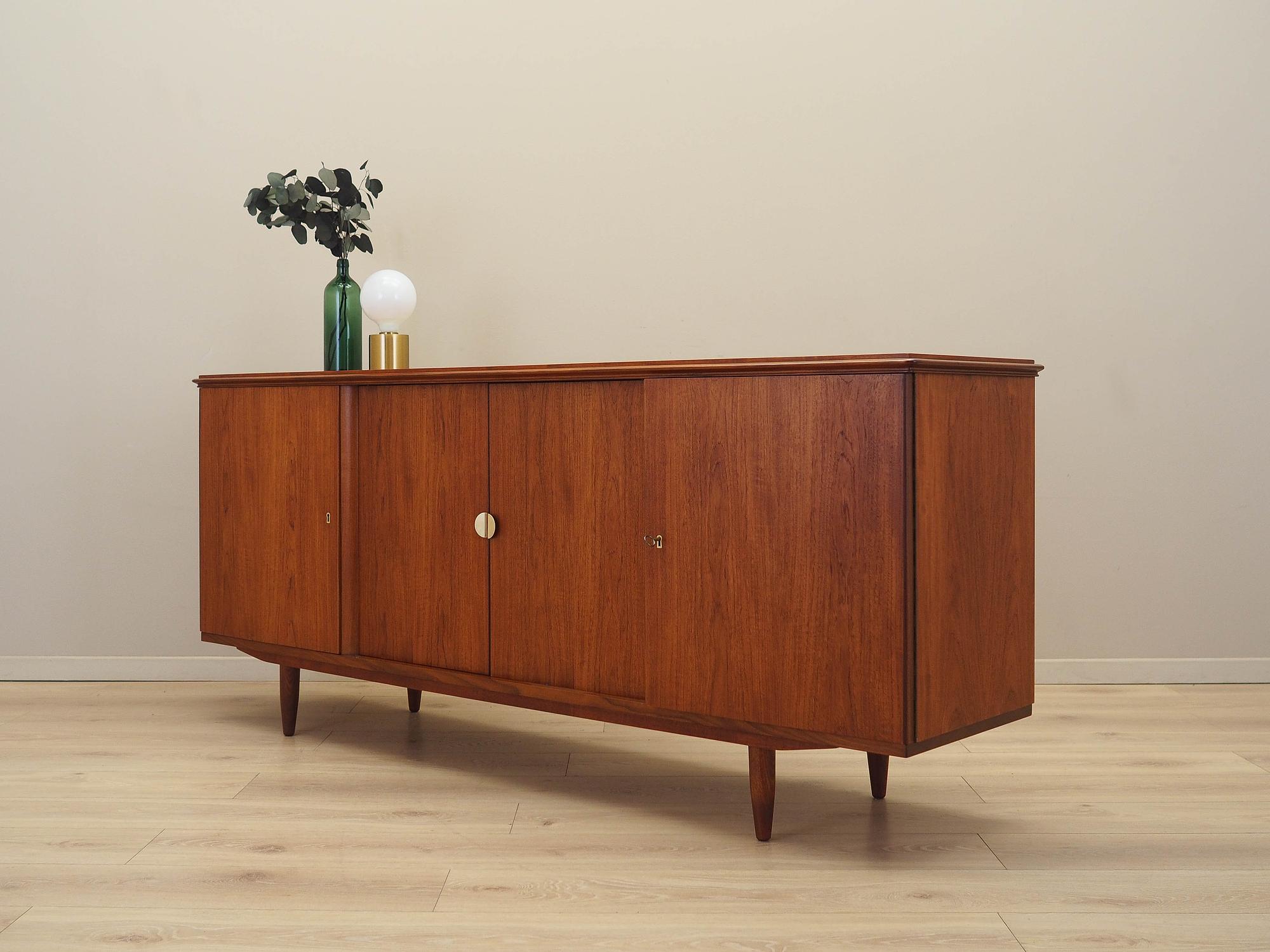Teak sideboard brown 1970s 3