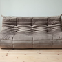 Togo Sofa 3-Sitzer Samt Warmgrau 1