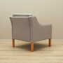 Vintage armchair beech wood textile grey 1970s 8