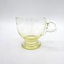 Vintage Art Deco Bowle Set Glas Gelb 1930er Jahre 7