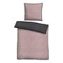 Bettwäsche 135 x 200 cm + Kissen Melange Flanell Brombeere 0