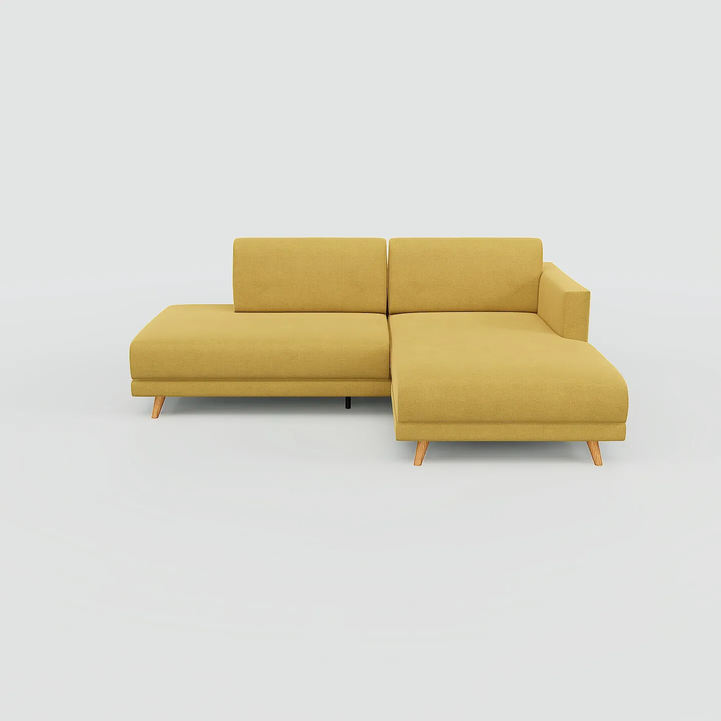 Tyme Ecksofa Strukturgewebe Senfgelb 2