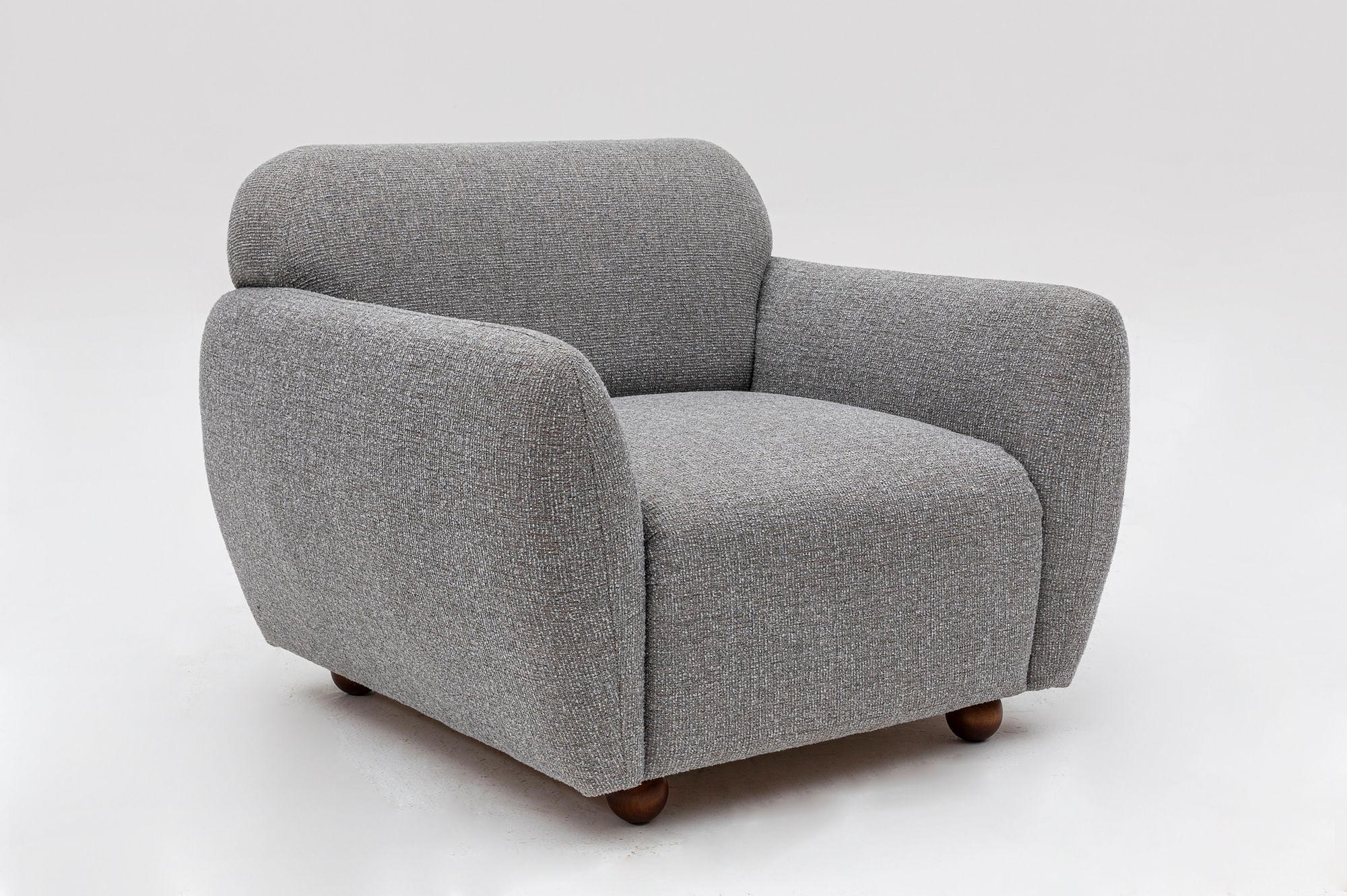Eddy armchair light grey 4