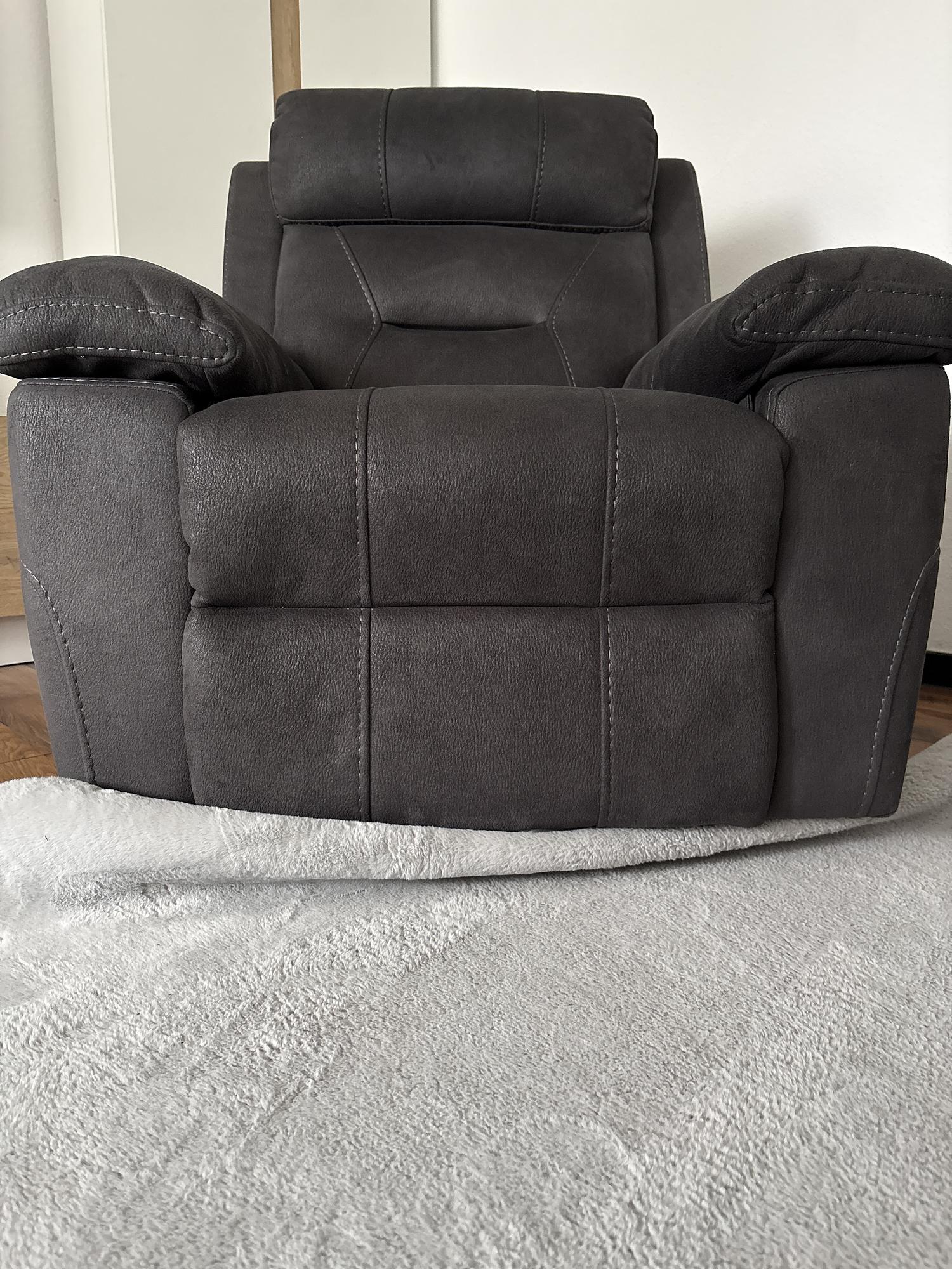 Armchair Reclining Function Grey 7
