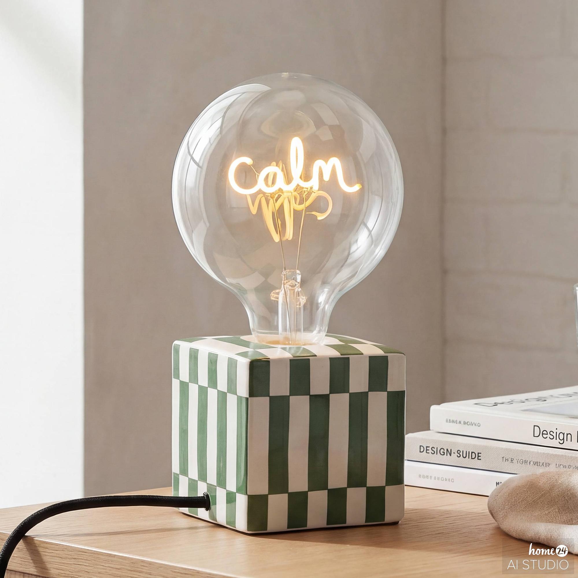 Table lamp Orly 1-light ceramic colored glass 1