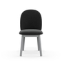 Ace Chair Velours Holz Grau 1
