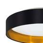 LED Ceiling Light Blended Fabric Steel Black 1