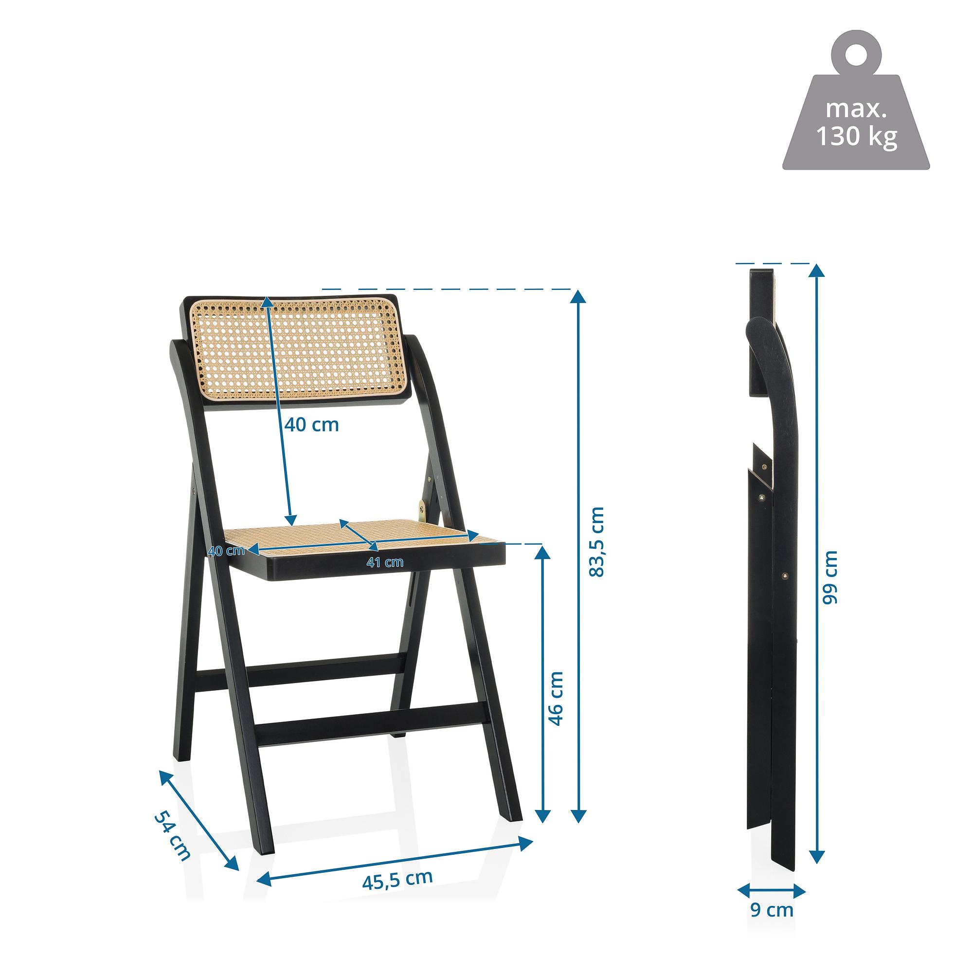 TUDELA BAMBOO Folding Chair Rattan 4