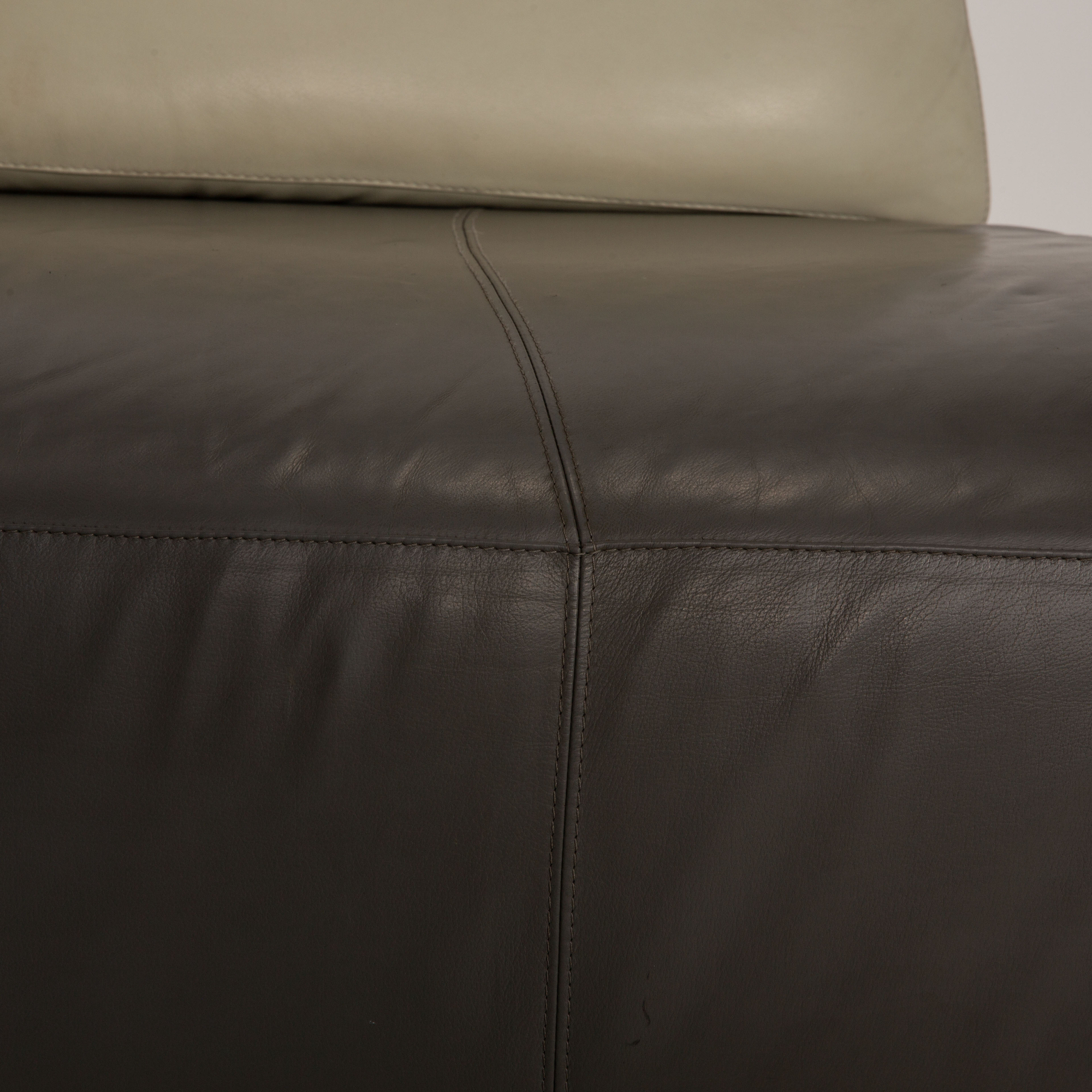 Archipel Sofa Leder Grau Creme 2