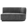 Nora 2-seater module right velvet matt dark grey 0