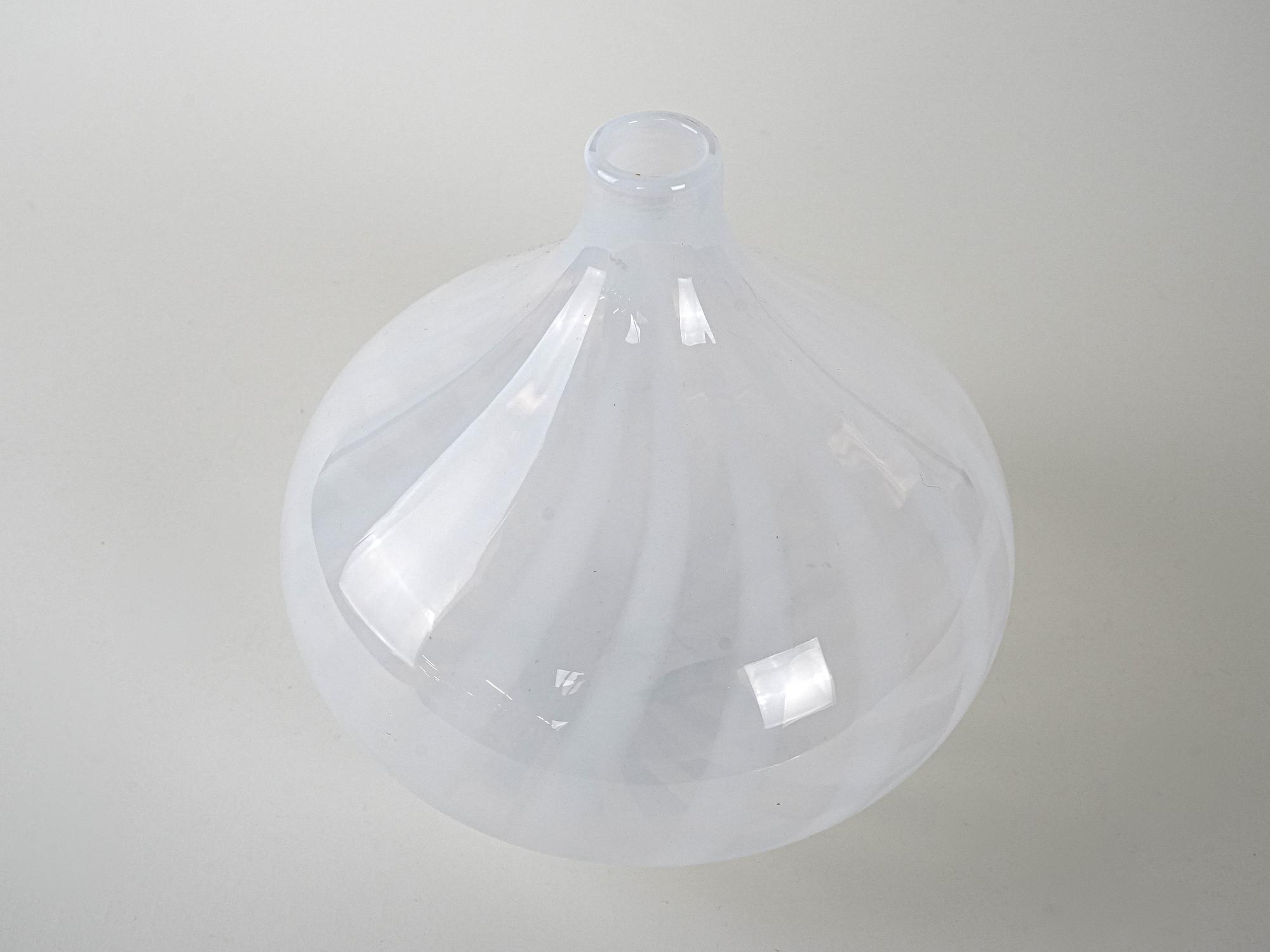 Glass vase White 1960s 5