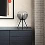 1-Flammig Table lamp Malle Smoked glass Iron 0