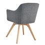 VESHI Swivel Armchair Set of 2 Grey 4