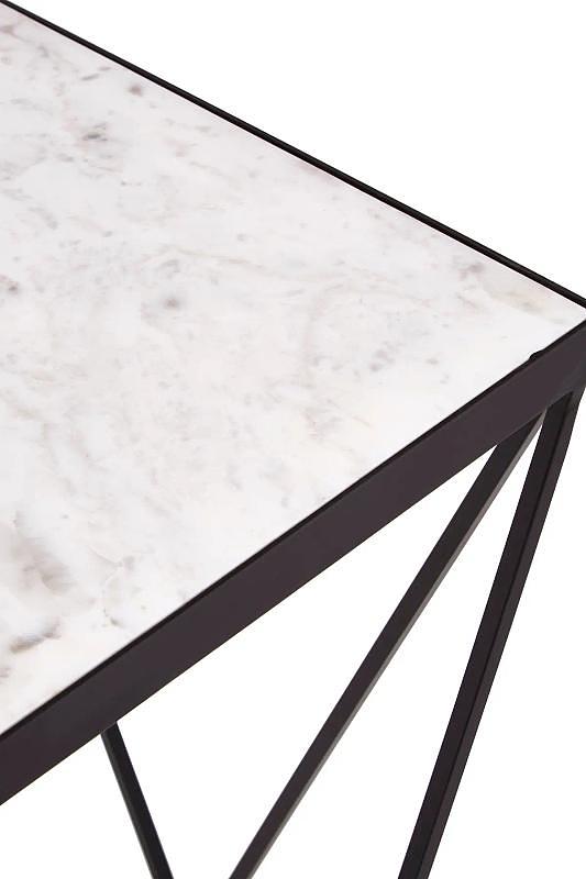 Shalimar Square Black Finish Basis-Beistelltisch
 4