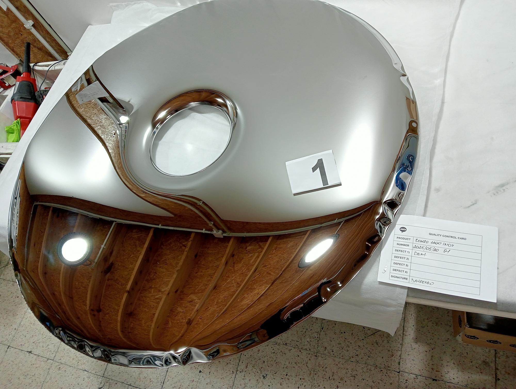 Rondo Spiegel 1200 Edelstahl Inox Poliert Silber 0