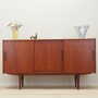 Vintage Highboard Teakholz Braun 1960er Jahre 1