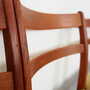 4x Vintage Stuhl Teakholz Textil Beige 1970er Jahre 4