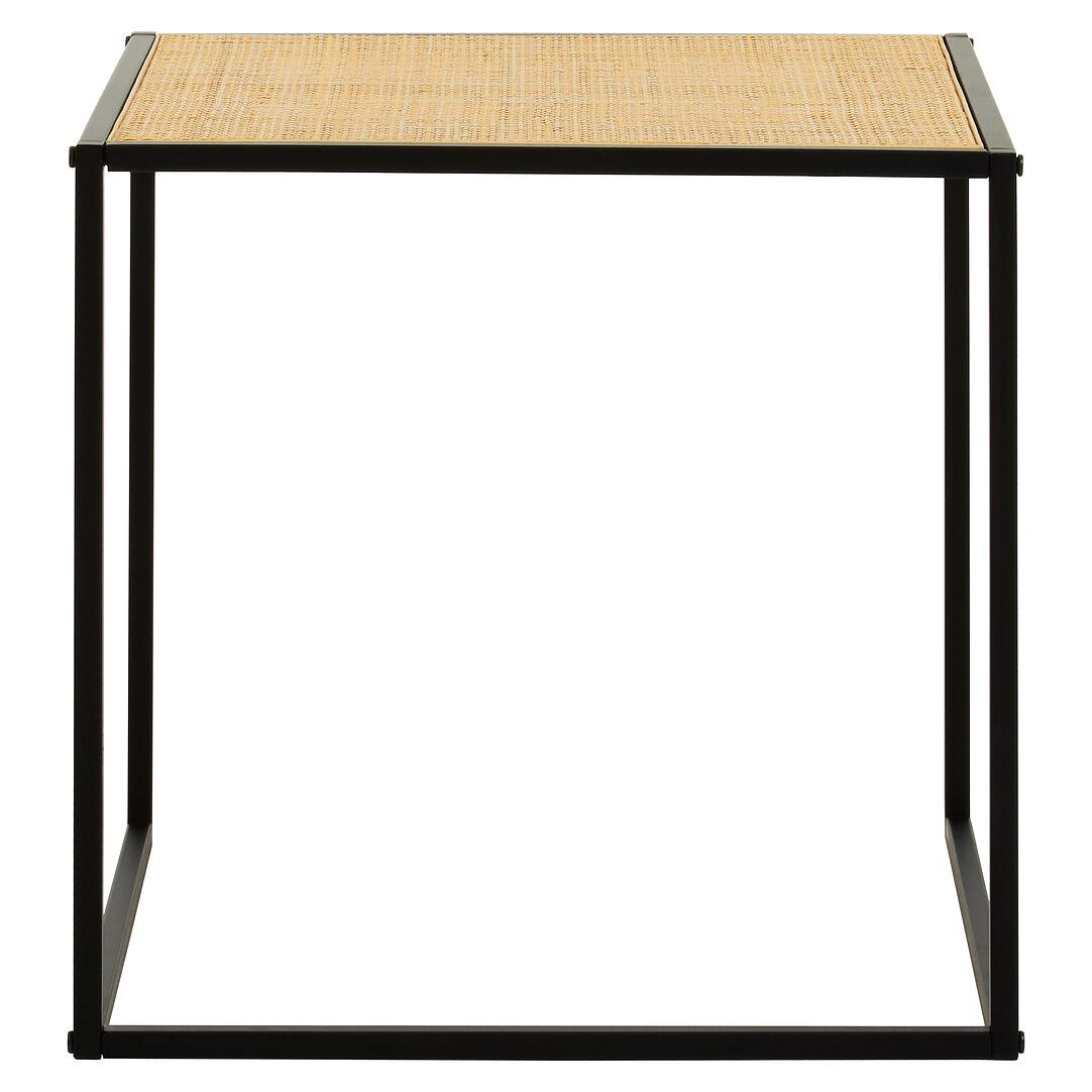 Depok Square Side Table Mango Wood Metal 3