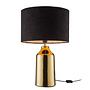 Table lamp FRONT ROW Ceramic Textile Black Gold 0