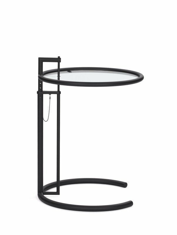 Adjustable Table E 1027 Glas Stahl Schwarz 1