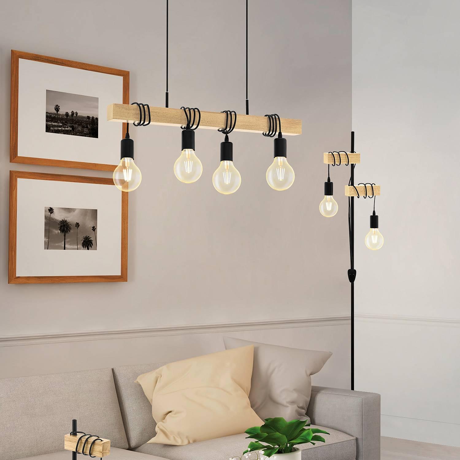 2-Burner Townshend Floor Lamp Steel Rubber Tree Solid 2