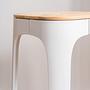 Bar stool ash white 4