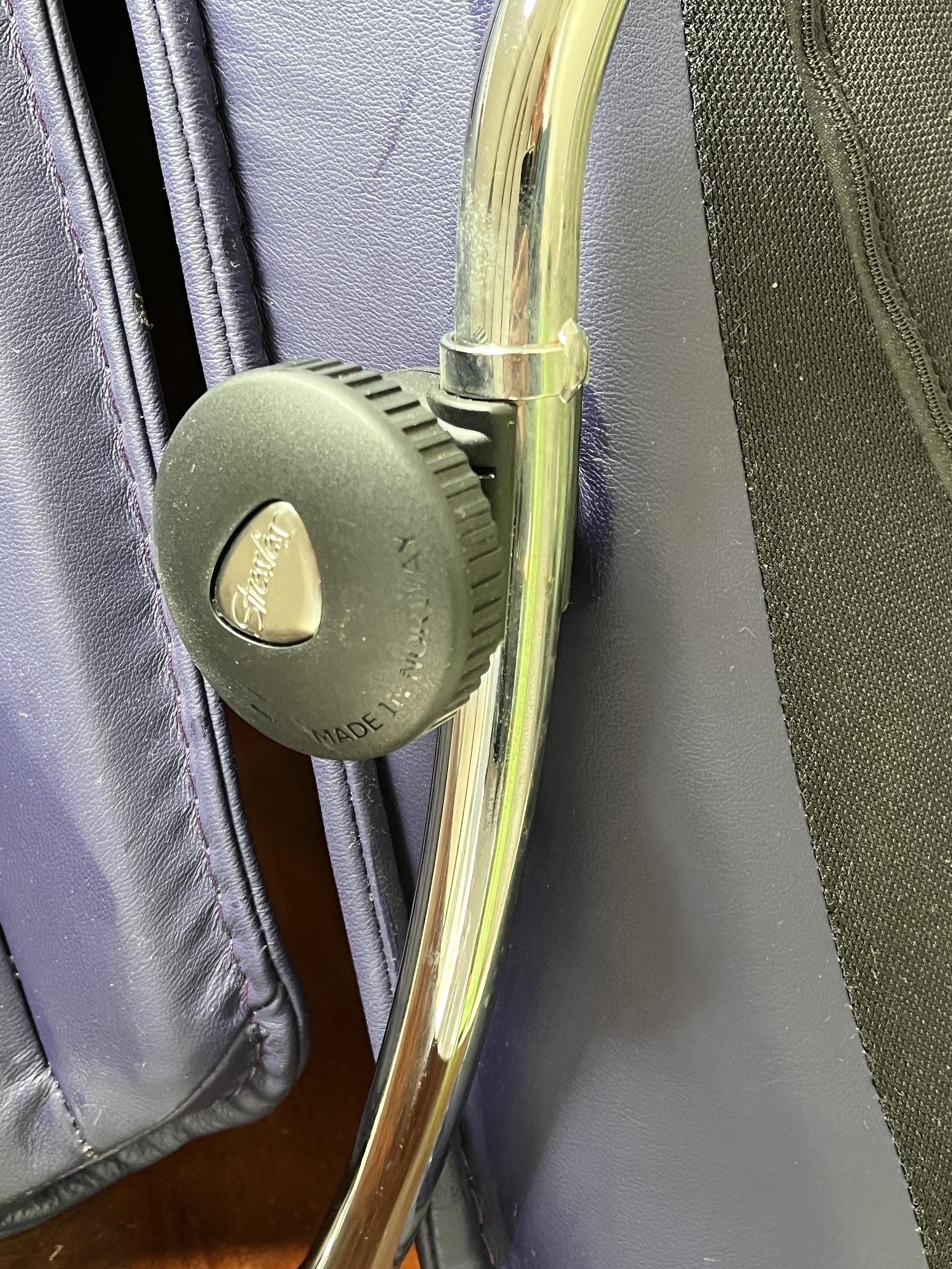 Drehstuhl mit Armlehnen Leder Blau 4