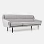 Skagen Sofa 3-Sitzer Velour Silber 2