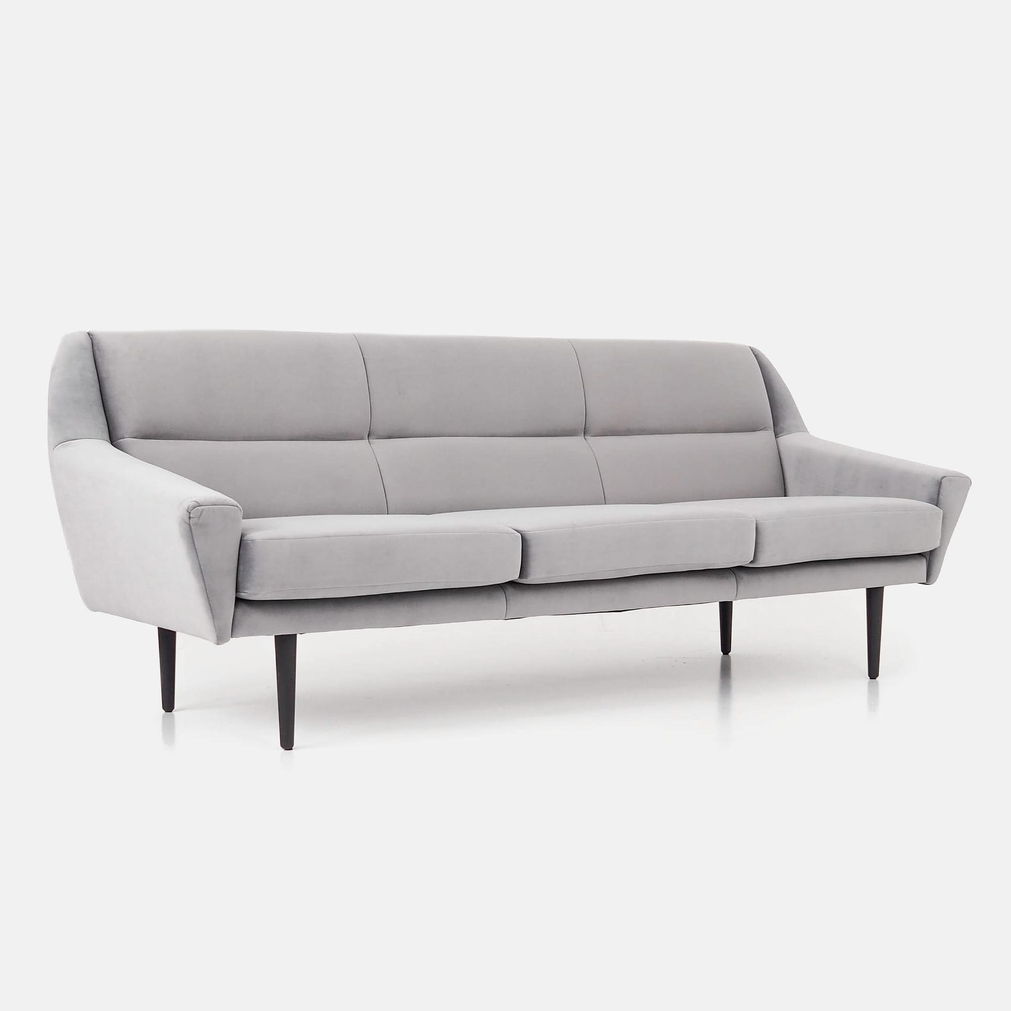 SKAGEN Sofa 3-Sitzer Velour Silber 2
