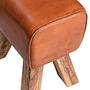 Vilas II Garderobenbank Echtleder Mangoholz 3
