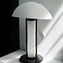 Vintage Bruno Gecchelin Table Lamp White 1980s 9