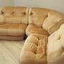 Modular corner sofa velvet 1960s 3