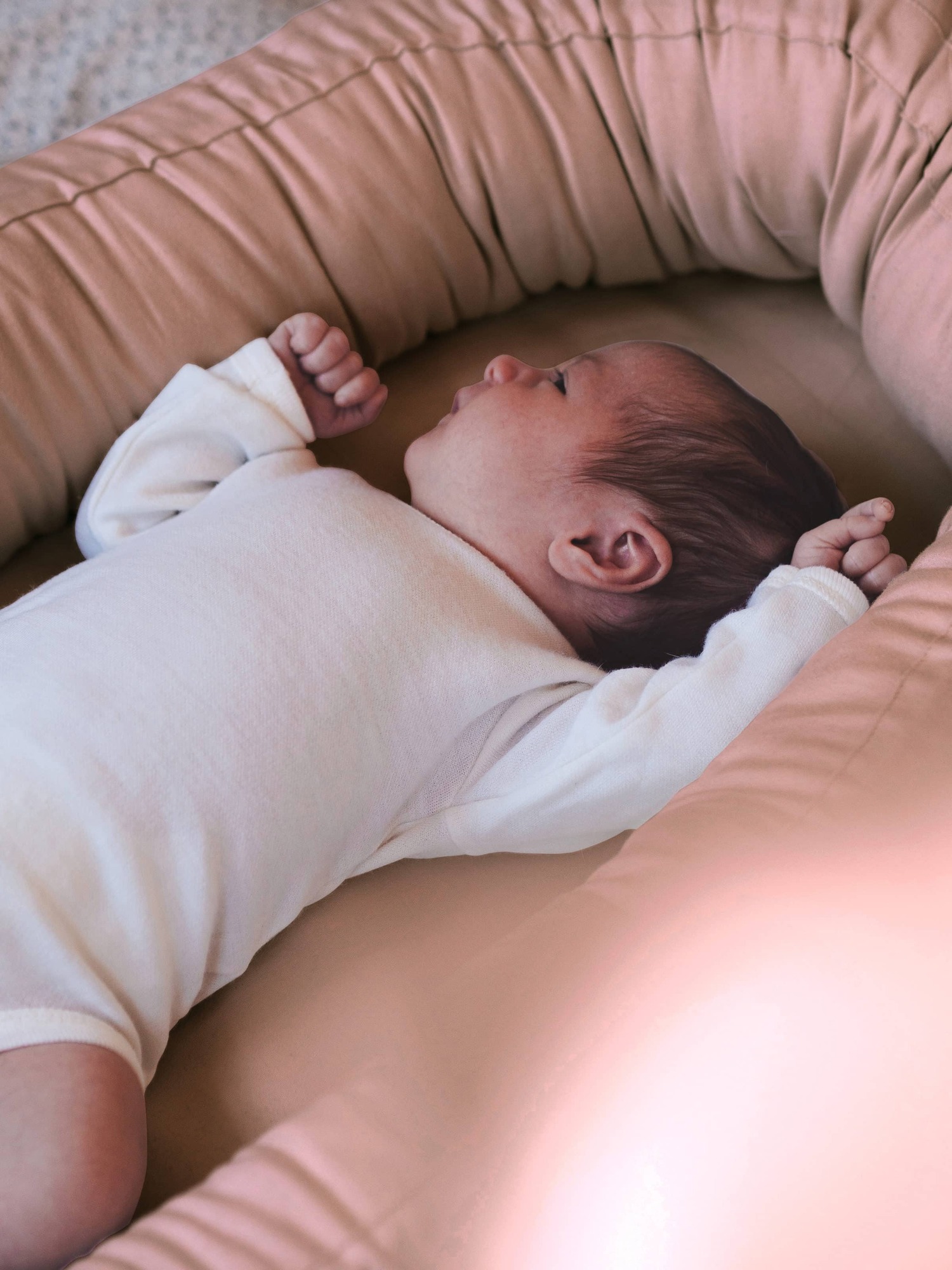 Baby nest organic cotton Kapok pink 4