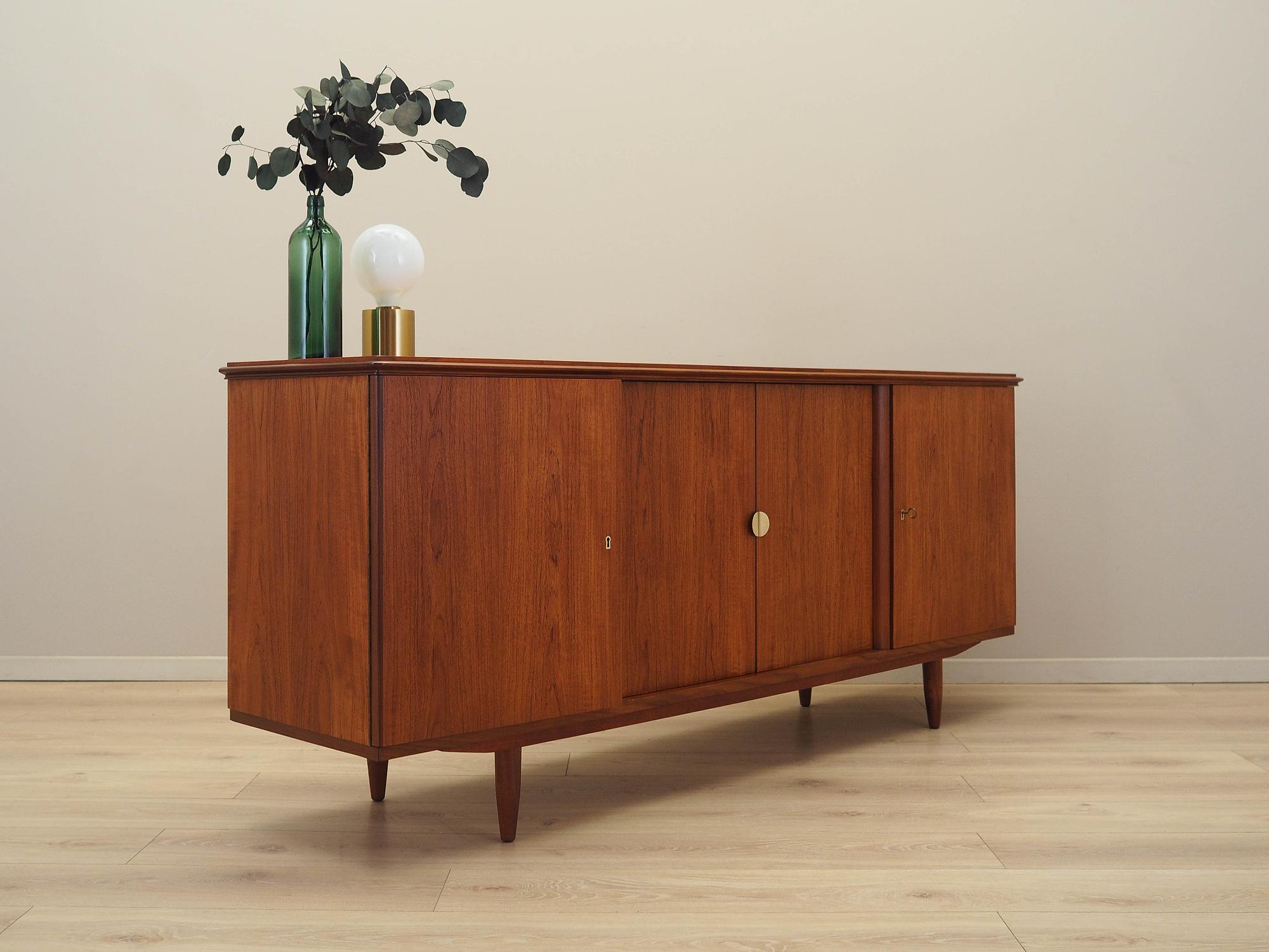 Teak sideboard brown 1970s 5