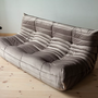 Togo Sofa 3-Sitzer Samt Warmgrau 2