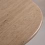 Cleo Dining Table Acacia Wood Travertine 120x120 cm 3