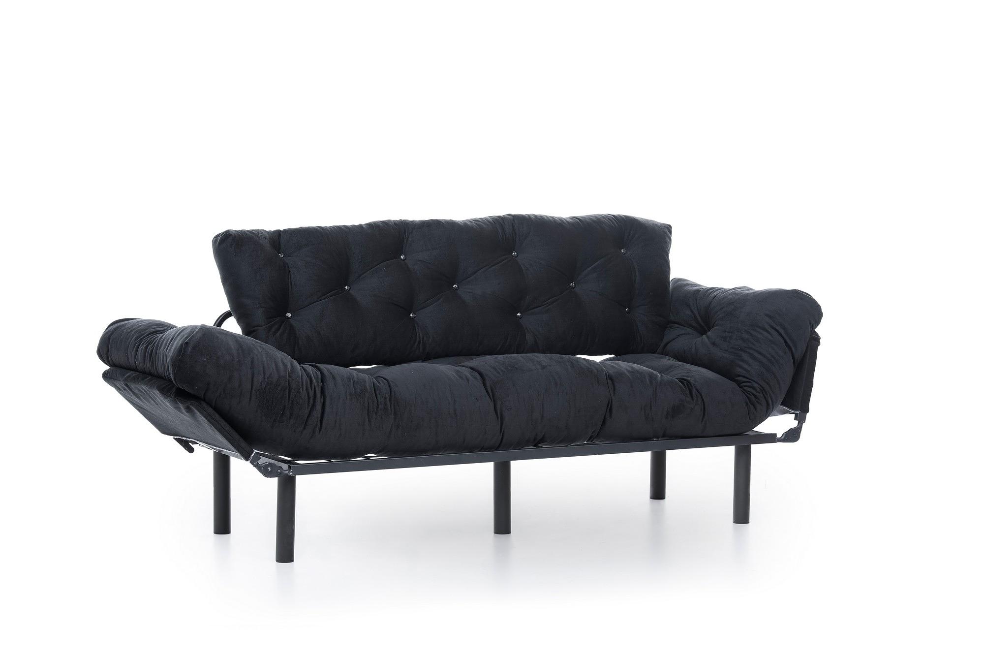 Nitta Triple Sofa Bed 3-Seater Black 9