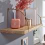 Fusine Wall Shelf Mango Wood Solid Iron Brown Gold 4