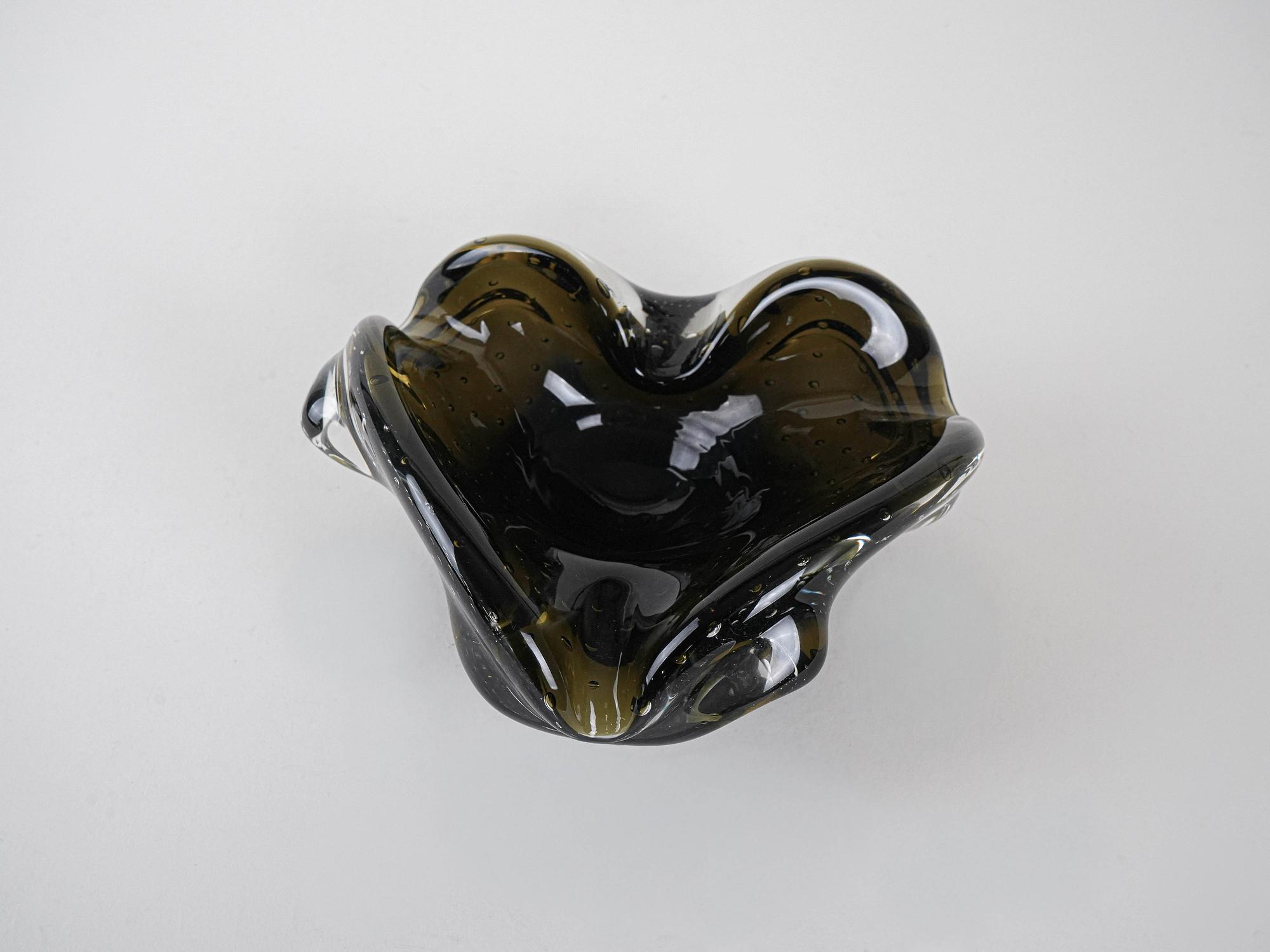 Plate Murano glass Green 1960s 4