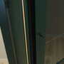 Vintage display cabinet oak wood green 1980s 6