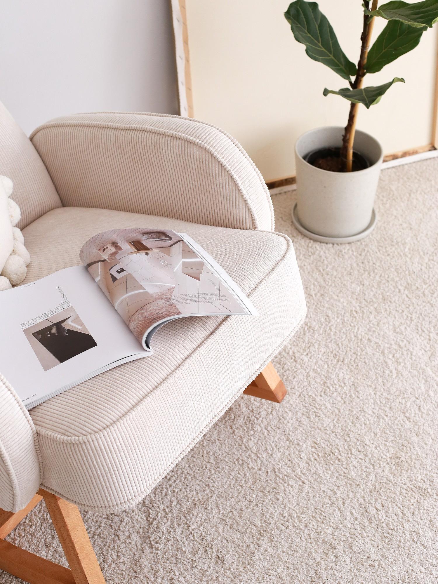 Yoko Armchair Velvet White 4