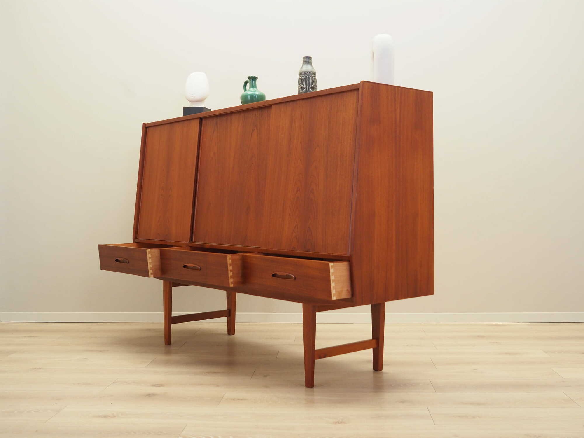 Vintage Sideboard Teakholz Braun 1960er Jahre 5