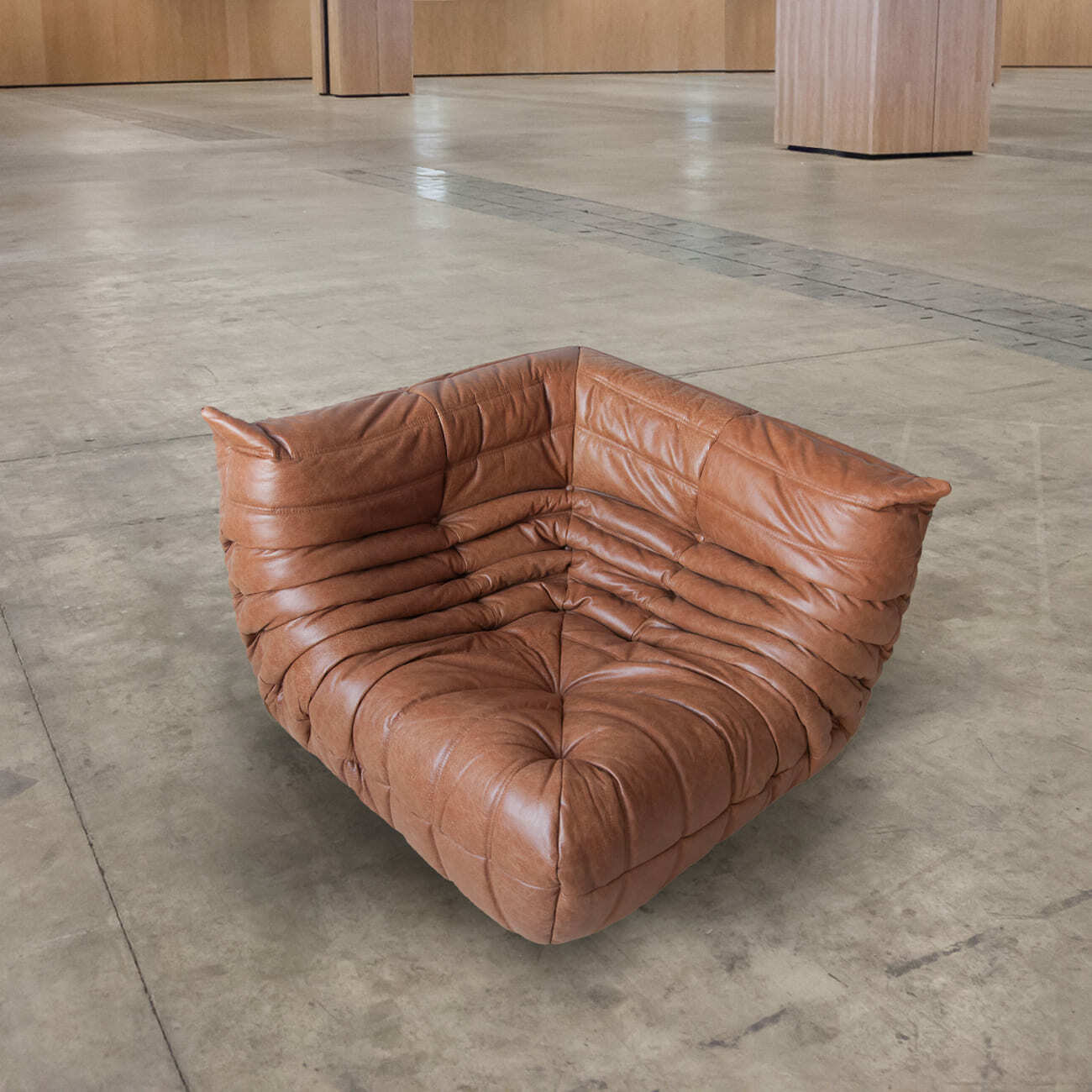 Togo Corner Sofa Pull-Up Leather Kentucky Brown 0