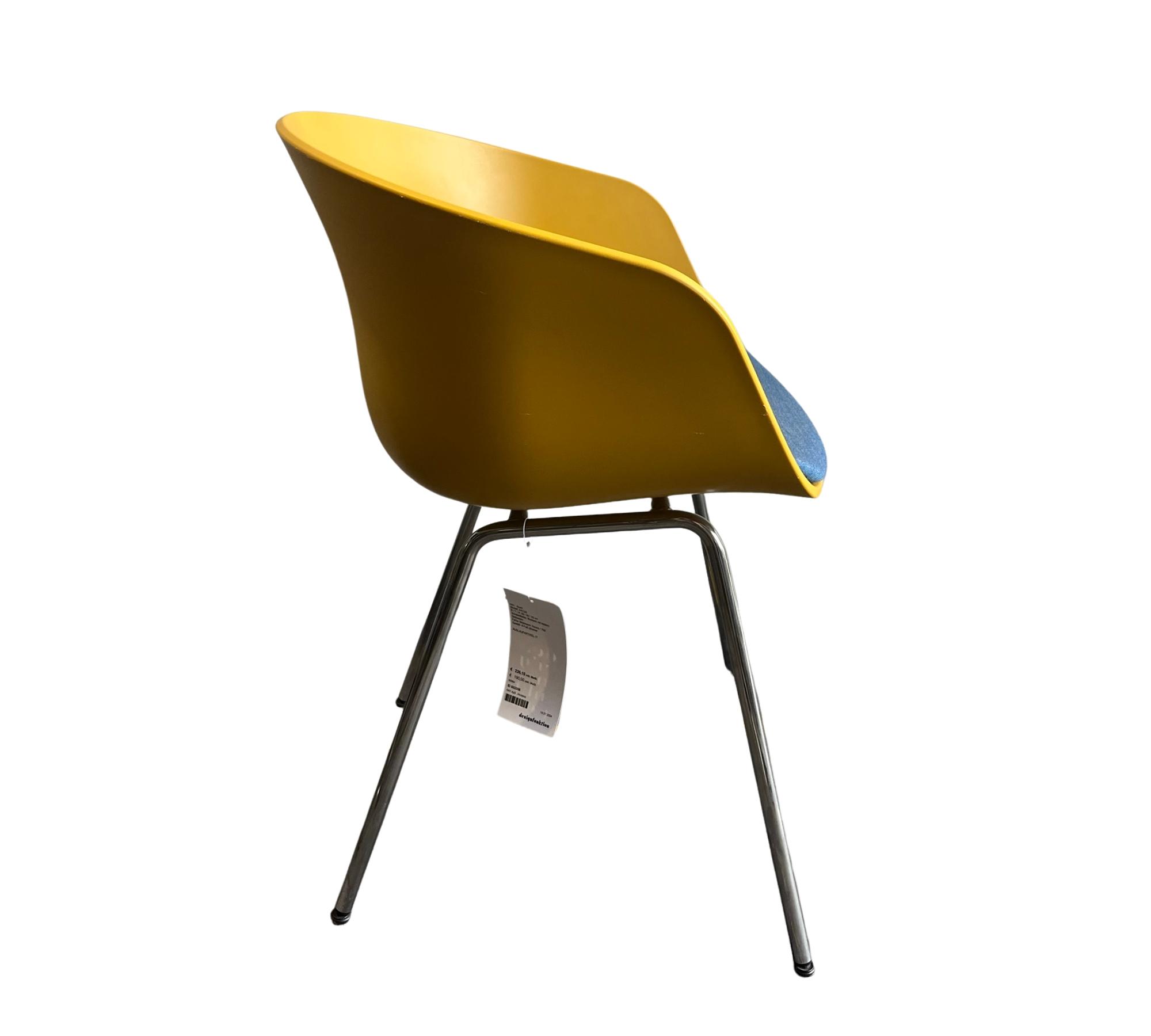 AAC26 Armchair Chrome Mustard Yellow 2