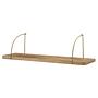 Fusine Wall Shelf Mango Wood Solid Iron Brown Gold 0