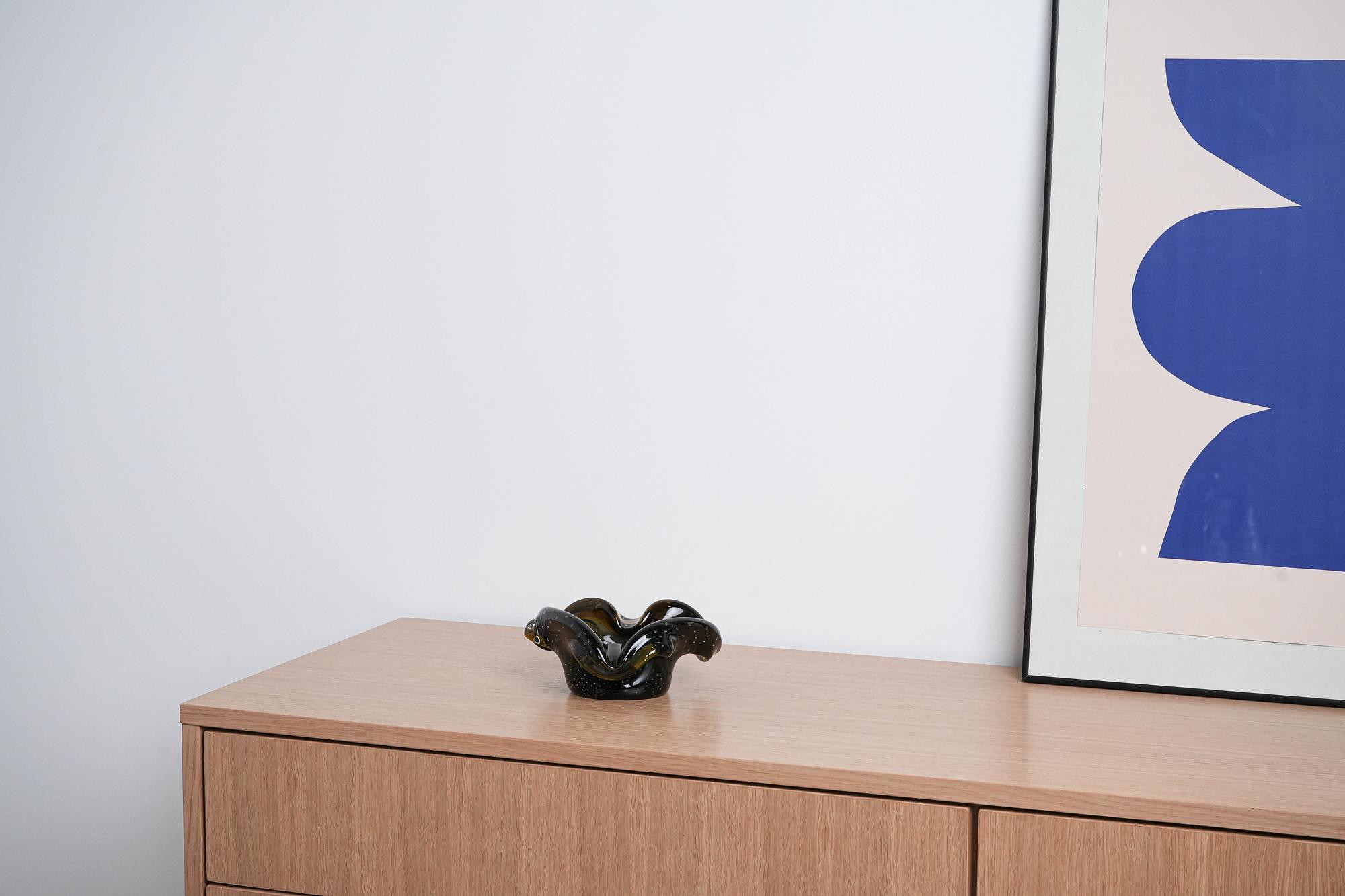 Plate Murano glass Green 1960s 7