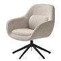 Loungesessel Baracoa Bouclé Stahl Beige Schwarz 1